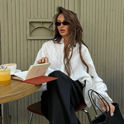 Long Sleeve Oversize Blouse